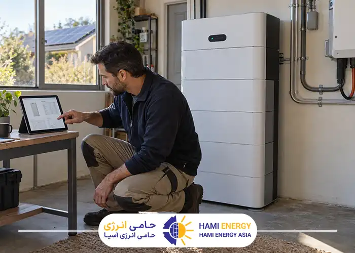 خواندن مشخصات باتری خورشیدی